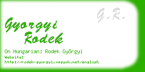 gyorgyi rodek business card